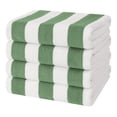 thumbnail image 2 of Cotton Paradise, Cabana Stripe Beach Towels 4 Packed, 100 % Cotton Extra Large Pool Towels, Oversized Swim Towels, Soft Absorbent Quick Dry, Sage Green, 2 of 8