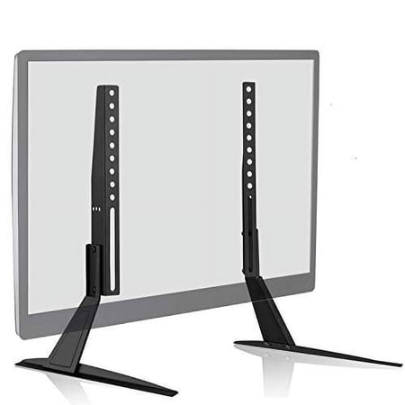 WALI Universal Tabletop TV Stand, Flat Screen Television Stand for 23-42 inch TV, Weight Capacity Up to 88lbs, Mounting Holes Up to 200 x 400mm with Tilt Height Adjustment (TVS002), Black