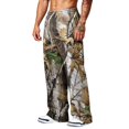 thumbnail image 4 of Dwelliawo Men's Baggy Camo Graphic Print Sweatpants Workout Athletic Joggers Elastic Waist Pants Casual Wide Leg Elastic Waist Streetwear Sweatpants with Pockets Brown S, 4 of 6