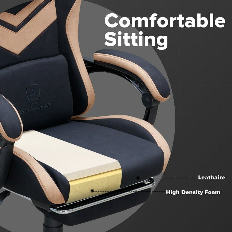 GTRACING Ergonomic Fabric Reclining Gaming Chair with