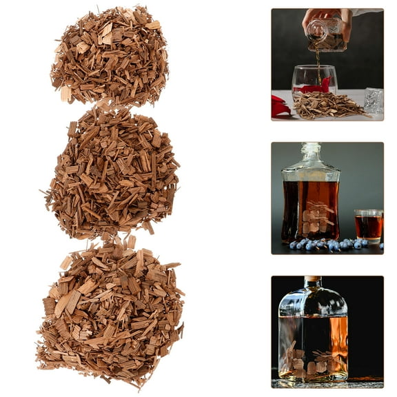 Milisten Oak Wood Chips Multi 1Set 0.4x0.2x0.04in Flavor Enhancement