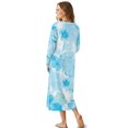 thumbnail image 2 of Tutolipy Monstera Printed Nightgowns for Women Plus Size Sleepwear V Neck Loungewear Long Sleeve Night Dress for Home, S, 2 of 7