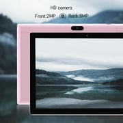 Android Tablet 10 inch Tablet, 64GB Storage Tablets, Android 14 Tablet, 1TB Expand, 8MP Camera, Quad-Core Processor 8GB RAM Wifi 6000MAH Battery 10.1 IPS HD Touch Screen Google Tableta (Pink Tab)
