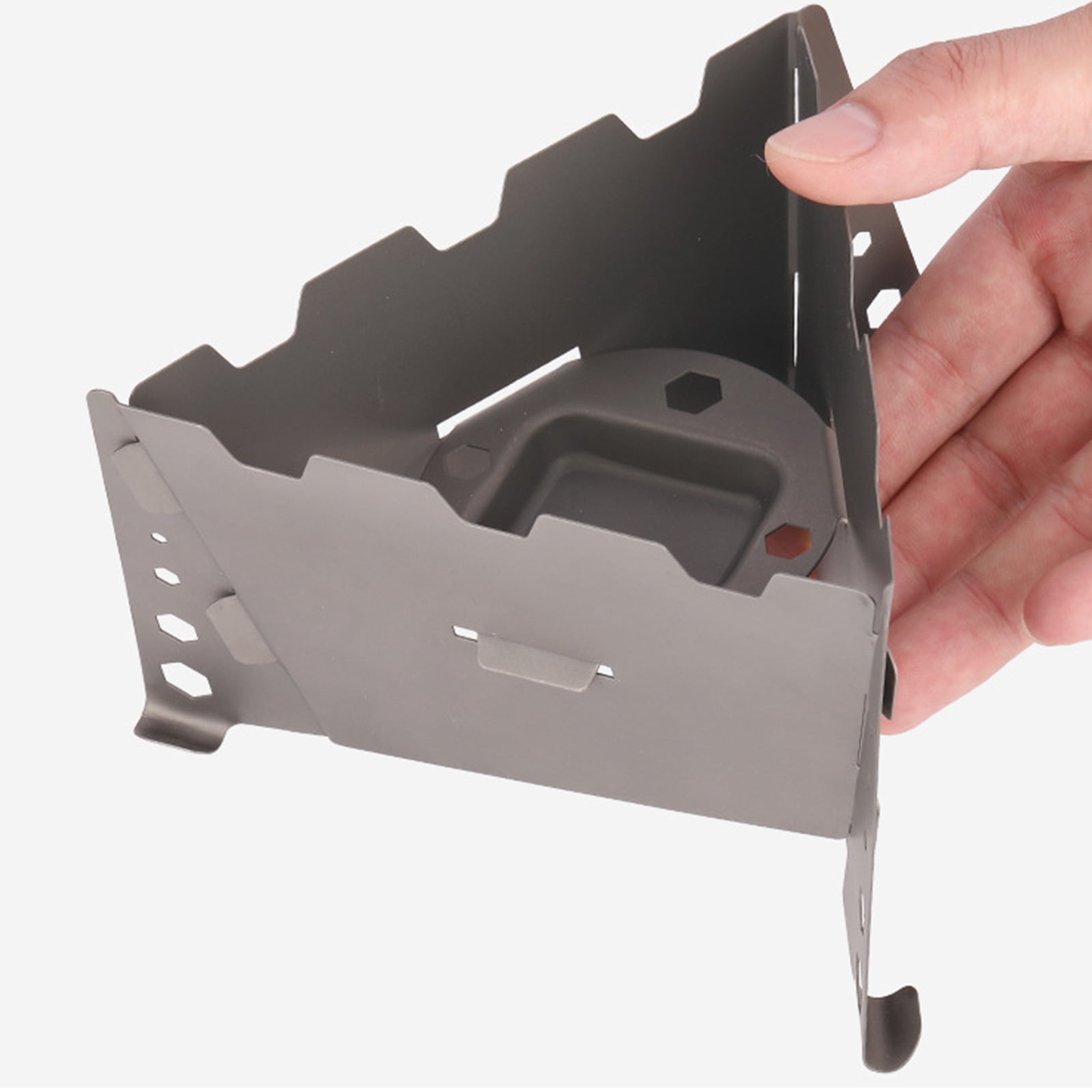 FEAMOS Solid Fuels Stove, Folding Stove, Solid Fuels Stove Tablets with Side Panel, Foldable Barbecue Stove for Camping Hiking