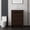 Brown, variant on 24" plywood constructed Modern Freestanding Vanity Cabinet, Modern Bathroom Cabinet with soft-close door, Freestanding Vanity with marble countertop for daily bathroom use, Grey