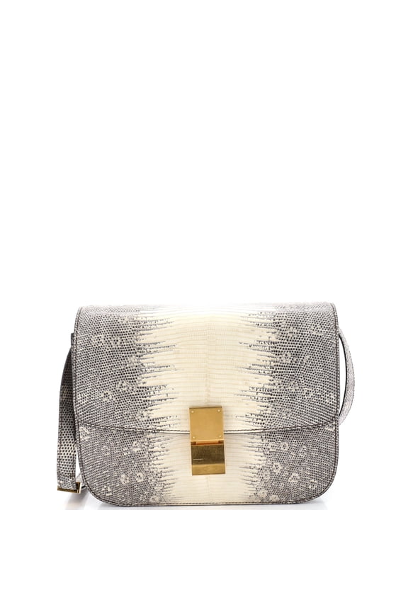 Pre-Owned Classic Box Bag Lizard Medium By Rebag