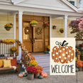 thumbnail image 2 of Shmbada Fall Pumpkin Welcome Garden Flag 12x18 Inch Double Sided Outside, Seasonal Holiday Thanksgiving Yard Outdoor Decorative Flag, 2 of 7