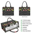 thumbnail image 2 of Large Capacity Tote Bag,Black Christmas Ornament Pattern Handbag Fashion Luxury Tote Bag,15.7"x13"x 5.1" Inches,Laptop Compatible, 2 of 6
