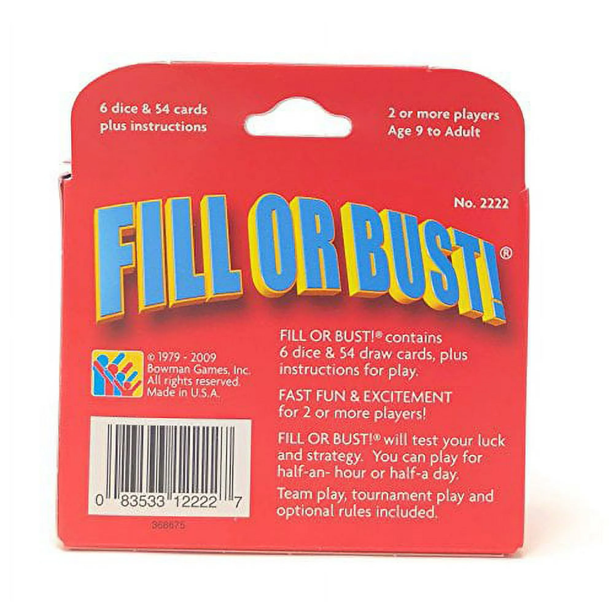 Bowman Games Fill or Bust Card and Dice Game photo 3