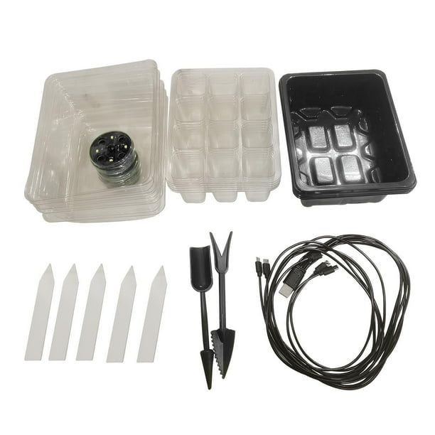 Tepsmf Home 5Pack Seed Tray Seed Starter Kit with Lights Basic