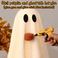 thumbnail image 4 of Decoración de Halloween con diseño de fantasmas sherpas iluminados y calabaza, 52 cm, 4 of 8