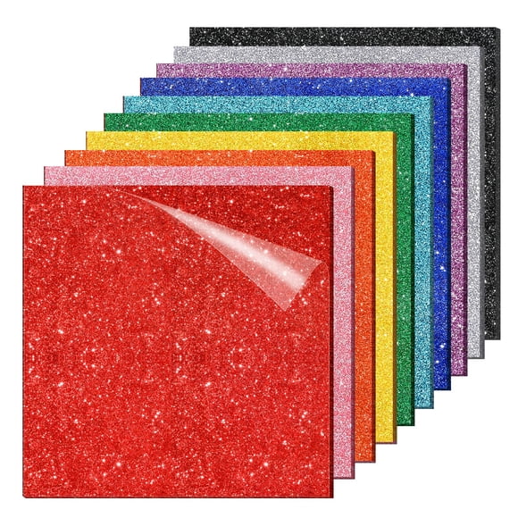 Láminas acrílicas con purpurina Adrattnay 20,2 x 20,2 cm, 3 mm, 10 unidades