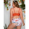 thumbnail image 5 of Rosegal Women Plus Size Flower Print Padded Criss-cross Bikini Set Multi 5X, 5 of 5