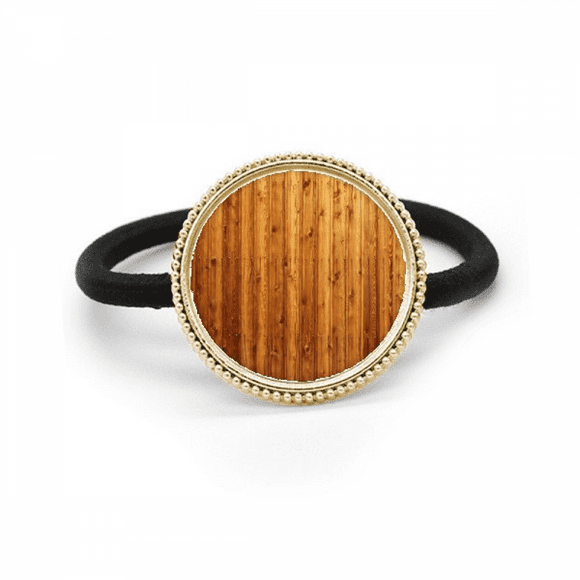 Orange Wood Floor Wallpaper Texture Silver Metal Hair Tie And Rubber Band Headdress
