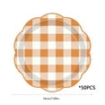 thumbnail image 3 of 50-Count Thanksgiving Paper Plates, Disposable Fall Party Supplies with Pumpkin Maple Leaf Design for Holiday Dinner Decor(Orange-S-50PC), 3 of 4