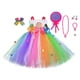 thumbnail image 1 of Vestido de princesa de caramelo arcoíris, vestido de baile para niñas, disfraz de piruleta, lazo de piruleta, ropa de fiesta de cumpleaños para niños, trajes 2-127-8Y (XL) Gao Jinjia LED, 1 of 2