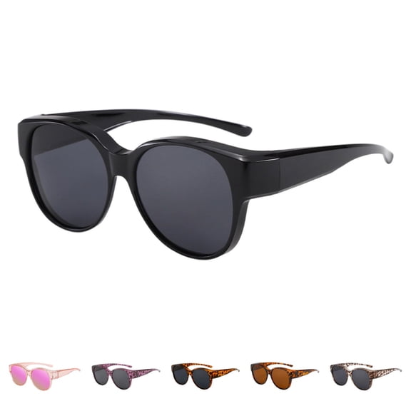 Polarized UV400 Sports Sunglasses Plastic Frame Fit Over for Women Men Hiking Running Climbing Car Beach Outdoor Activity