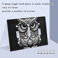 thumbnail image 4 of Dailycode Light Switch Plate Covers 2 Gang Wall Plate Plastics Outlet Covers for Kitchen Home Office Decor White Hand Drawn Owl, 4 of 8