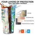 thumbnail image 7 of 30oz Pioneer Flower Tumblers Stainless Steel Tumbler with Lid and Straw,Vacuum Insulated Double Wall Travel Tumbler Cups Mug with Cleaning Brush for Coffee,Tea, 7 of 7