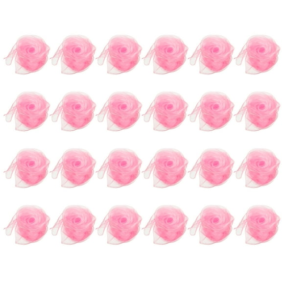 Uxcell 24 Pcs Dance Scarves 24" x 24" Juggling Scarves for Play Magic Music, Pink