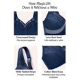 thumbnail image 4 of Glamorise Full Figure Plus Size MagicLift Minimizer Bra Wirefree #1003 Black, 4 of 8