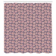 thumbnail image 2 of Ambesonne Floral Shower Curtain, Chamomiles Monochrome Back, 69"Wx70"L, Amber Soft Pink and Grey, 2 of 4