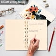 thumbnail image 4 of FORMRS 1-Subject Spiral Notebook 8" x 5" College Ruled 60 Refillable Sheet A5 Hard Cover, Black Flowers, 4 of 7