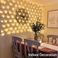 thumbnail image 2 of echosari Battery Operated Net Lights, 100 LED Net Fairy Lights 8 Modes Remote Timer Dimmable Garden Patio Mesh Lighting for Bush Deck Fence Wall Party Wedding Christmas Decor (Warm White), 2 of 7
