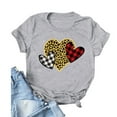 thumbnail image 2 of Hauts d'Été pour Femmes 2023 Chandail pour Femmes Amour Imprimé Léopard T-shirt à Manches Courtes Hauts, 2 of 3