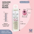 thumbnail image 3 of Miyuki Delica Seed Beads – Size 11/0 (1.6 mm), DB2362, Opaque Off White, 7.2 g, Approx. 1440 Beads, 3 of 7