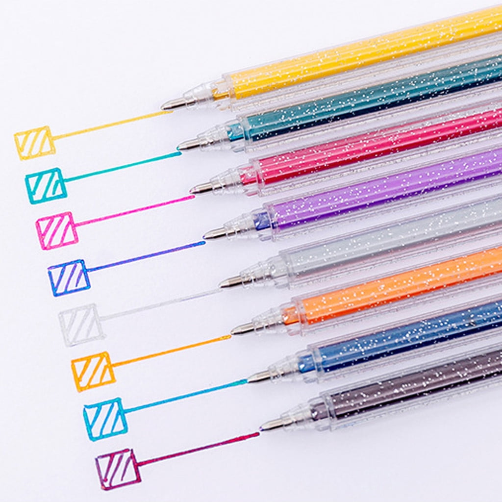 5Ml Flash Gel Pen Color Shiny Highlighter Adult Craft Doodl 8Pcs