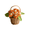 Orange, variant on Handmade Knitted Crochet Potted Plant Ornament in Orange for Boho Desk Home Decor Accessory