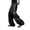 Black, variant on TOMVIGX Mens Baggy Wide Leg Pants Loose Fit Elastic Waist Drawstring Quick Dry Lounge Trousers with Pockets Streetwear Casual Track Pants