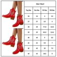 thumbnail image 4 of Lishi Stylish Women's Wide Width Mid Heel Cowboy Ankle Booties, 4 of 4