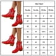 thumbnail image 4 of Botas de vaquero de corte bajo para mujer, zapatos casuales de tacón medio ancho y ancho, botines de vaquero, 4 of 4