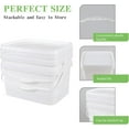 thumbnail image 3 of Zopnny 4 Pcs 2.6 Gallon Plastic Bucket with Lid, Food Grade Bucket 10L Utility Industrial Pail with Handle (White), 3 of 7