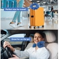 thumbnail image 5 of Daiwa Felicity Donut Travel Pillow Multi-Position Neck Back Lumbar Support Donut Cloud Cushion with Microbeads for Airplane Car Office Home  - Blue, 5 of 6