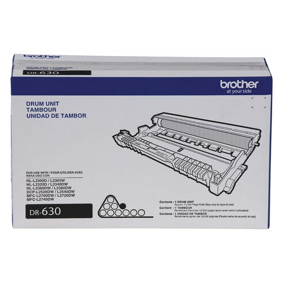 Brother Genuine-Drum DR630, Page Yields Approximately 12,000 Pages , Black