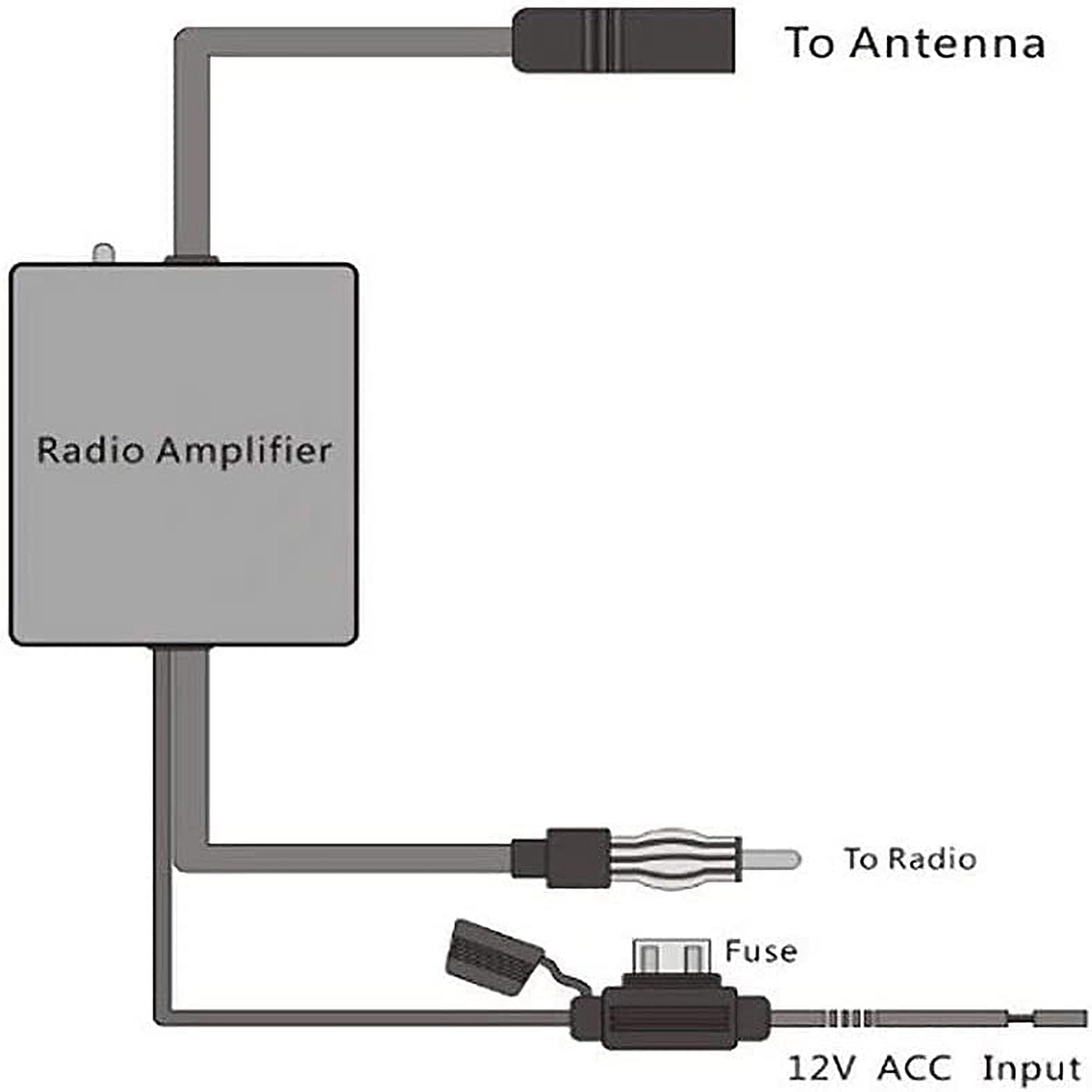 alca Antenne Signal-Verstärker (Signal-Booster DIN) Autoradio