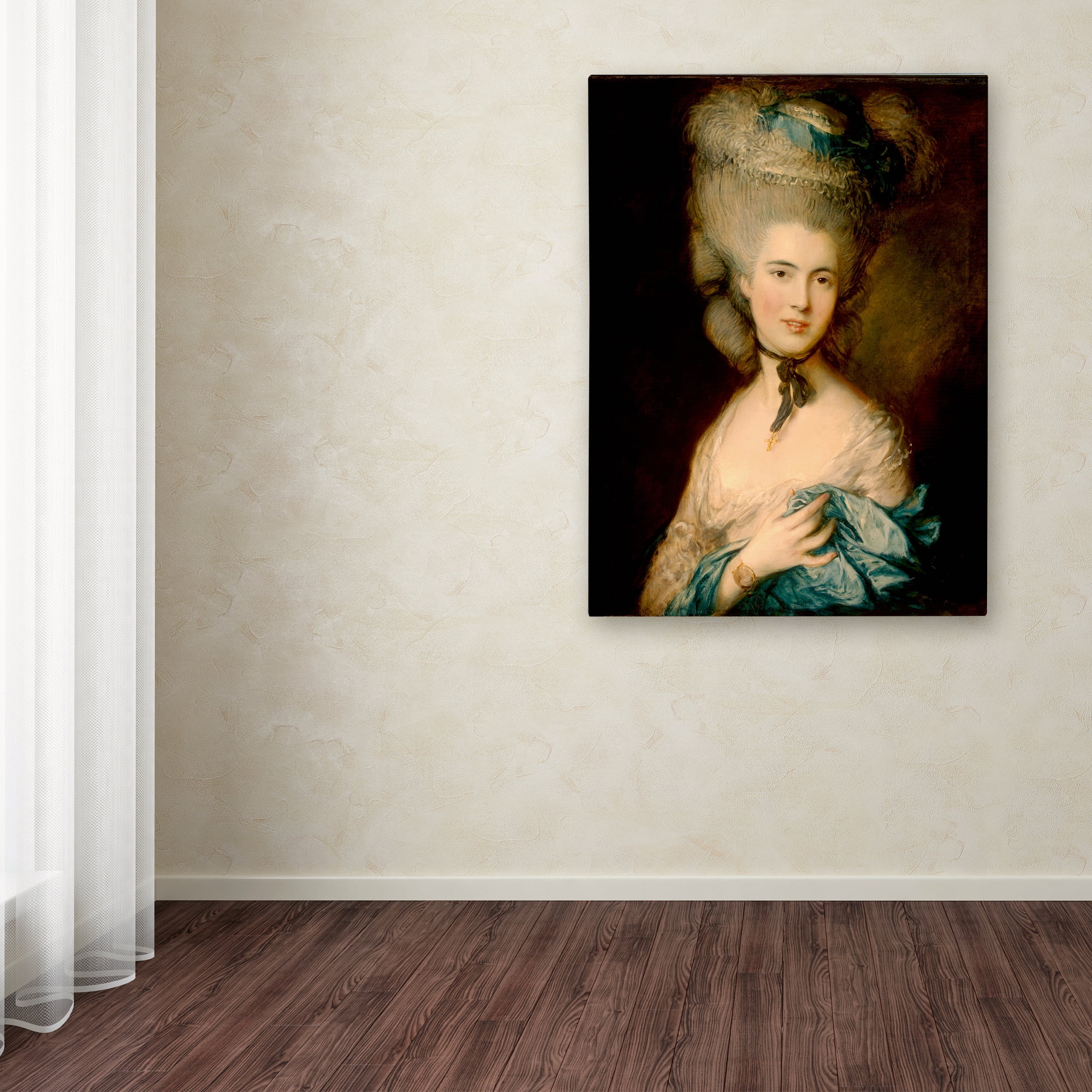 Gainsborough 'A Woman In Blue' Canvas Art