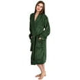 thumbnail image 1 of TowelSelections Women's Soft Plush Robe Fleece Kimono Spa Bathrobe Small/Medium Hunter Green, 1 of 6