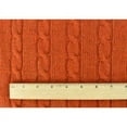 thumbnail image 3 of Autumn Orange Wool Blend Cable Sweater Knit, Fabric By the Yard, 3 of 3