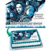 Game of Thrones 2019 Edible Cake Image Topper Personalized Birthday Party 1/4 Sheet (8"x10.5")