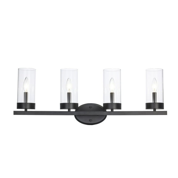 Trans Globe Lighting 71734 Meadowlark 4 Light 30" Wide Bathroom Vanity Light - Black