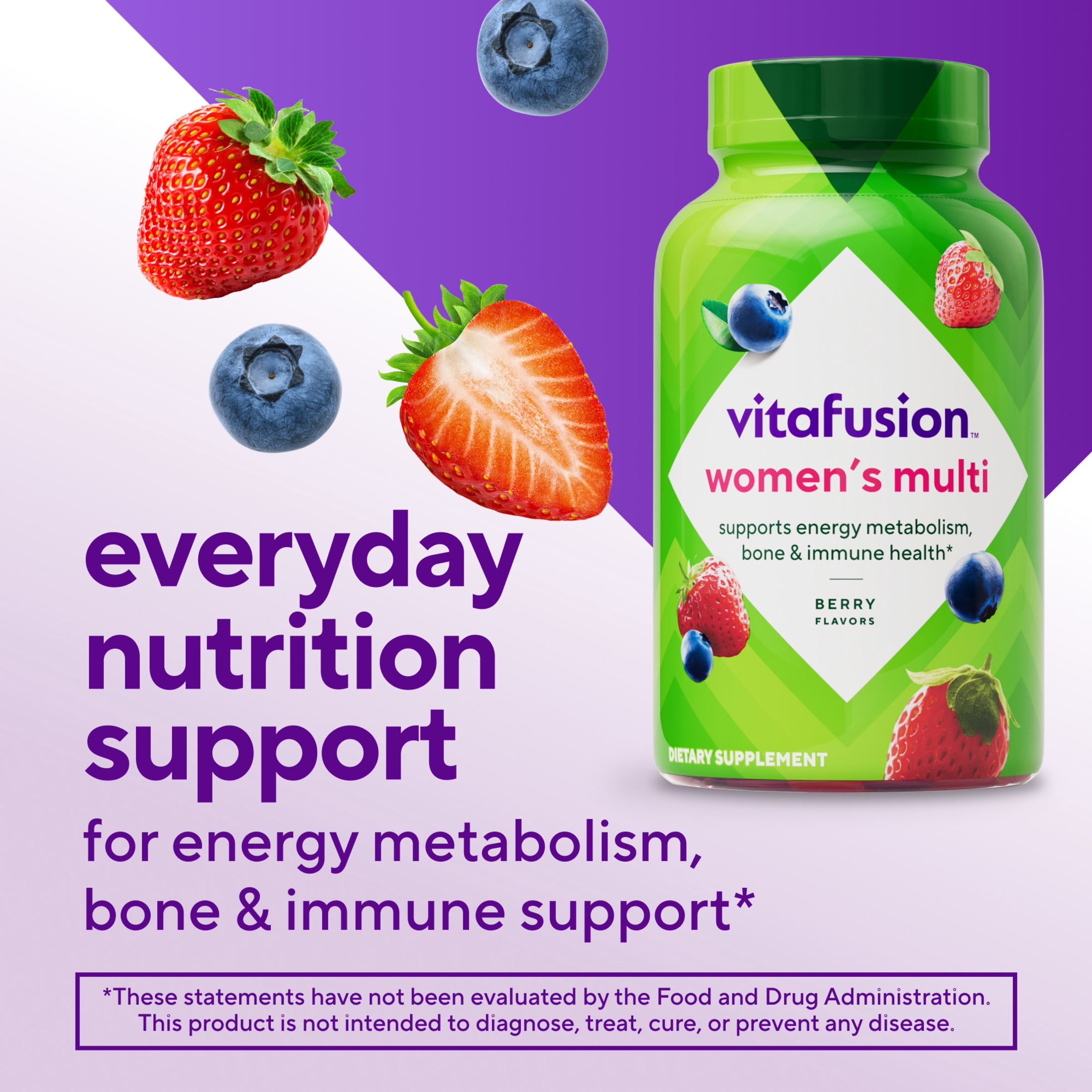 (2 pack) vitafusion Adult Gummy Vitamins for Women with 10% More Vitamins A, C, & E, 120 Count