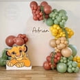 thumbnail image 2 of Kit de arco de globos para fiesta temática del Rey León Disney 137 piezas globo de látex amarillo verde café, 2 of 5
