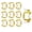 Yellow-Pack of 10, variant on Electrical Boxes Yellow Pack of 10, 1 Gang Multipurpose Construction Drywall Outlet Cable Wall Plate Bracket