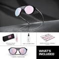 thumbnail image 3 of Oakley OO9440 Clifden Round Shaped Non-Polarized Sunglasses for Men - Includes Official Eyewear Kit - Polished Black Frame with Prizm Snow Sapphire Lens, 3 of 7