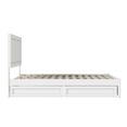 thumbnail image 3 of Clayton Full Wood Platform Bed with Panel Footboard and Storage Drawers in White, 3 of 5
