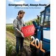 thumbnail image 3 of VEVOR 2X20LRED Jerry Fuel Can 5.3 Gallon / 20L, Portable, Flexible Spout System, Rustproof Heat‑Resistant Steel For , 2, 3 of 9